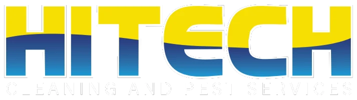 Hitech Pest and Cleaning Services Logo, white text